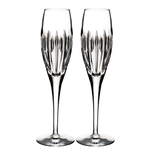 Waterford Crystal Ardan Mara Flute Pair  Waterford Ardan offers the beauty of simplicity with the Mara pattern. Mara is the Irish meaning for sea and is inspired by the wild Atlantic Ocean with long and short deep vertical cuts. The Ardan Mara Flute, Pair is perfect for every day use.