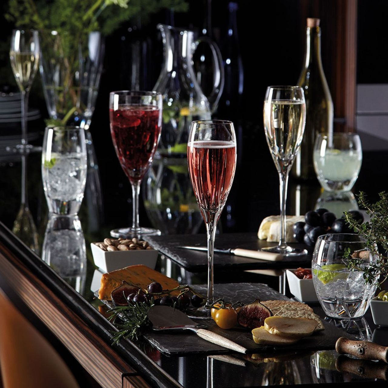 Waterford Crystal Ardan Mara Flute Pair  Waterford Ardan offers the beauty of simplicity with the Mara pattern. Mara is the Irish meaning for sea and is inspired by the wild Atlantic Ocean with long and short deep vertical cuts. The Ardan Mara Flute, Pair is perfect for every day use.
