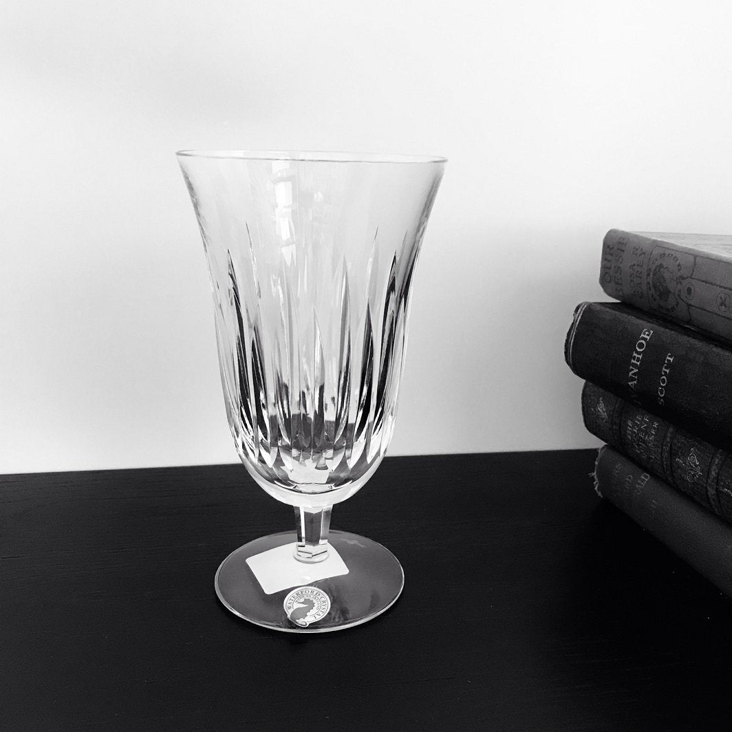 Waterford Crystal Carina Footed Iced Beverage / Iced Tea  Carina is inspired by the girls' name meaning "pretty" and features simple, yet elegant crystal cuts that add a brilliant touch to any table.