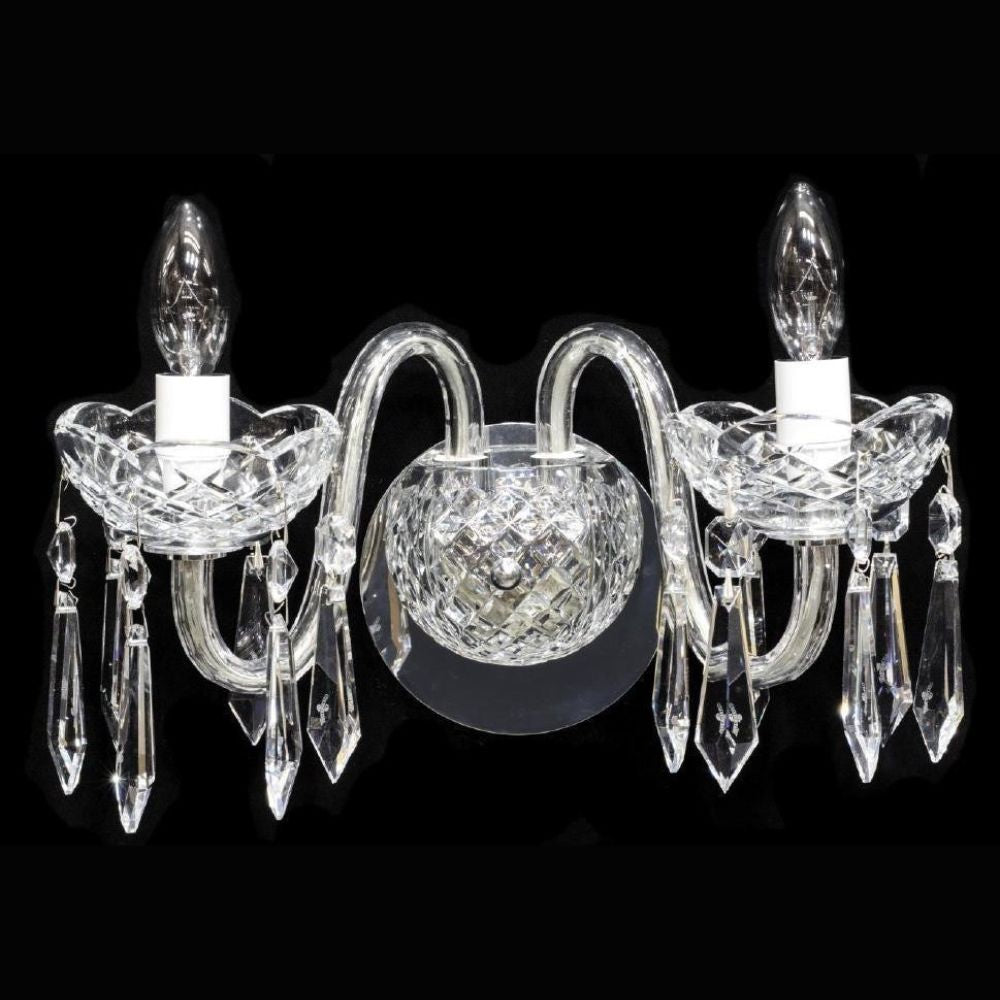 Waterford Crystal Comeragh Wall Bracket 240V  Classically beautiful Waterford Wall Brackets  Wall mounted Waterford Crystal light fixtures. CE certified.