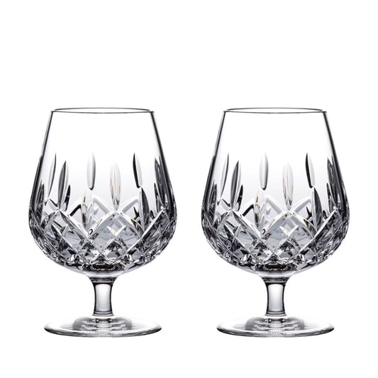 Waterford Crystal Connoisseur Brandy Balloon Set  The Lismore Brandy Balloon is the most classic of spirits glass shapes, designed to amplify the delicate flavours of the finest spirits. The thick crystal stops the spirit from being warmed by the hand, allowing aromas to build slowly in the bowl, ready to be nosed without overpowering the senses.