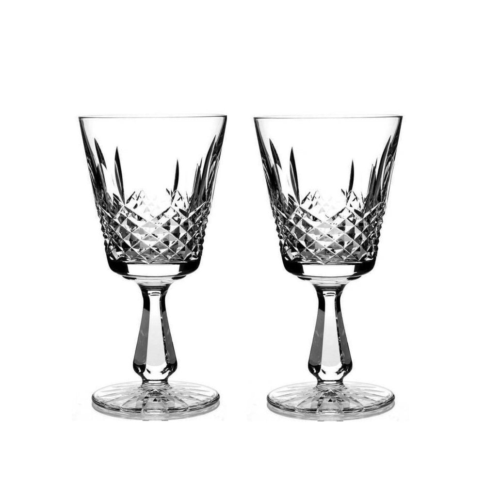 Kenmare 10oz Goblet by Waterford Crystal  The Waterford Kenmare pattern is a stunning combination of brilliance and clarity. The intricate detailing of Kenmare's signature diamond cuts combine with the comforting weight of Waterford's hand-crafted fine crystal to produce a stunning piece of drinkware that defines traditional styling even while transcending it.