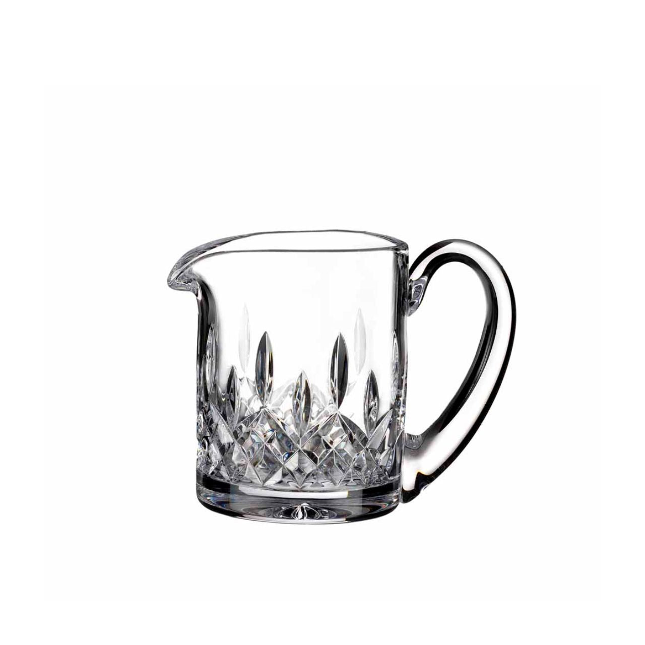 Waterford Crystal Lismore Connoisseur Whiskey Jug  This elegant Lismore small jug brings luxury style to entertaining at home. Crafted from the finest crystal, this Connoisseur Whiskey jug pitcher has a reassuring weight and sturdy handle that makes pouring the perfect serving simply effortless.