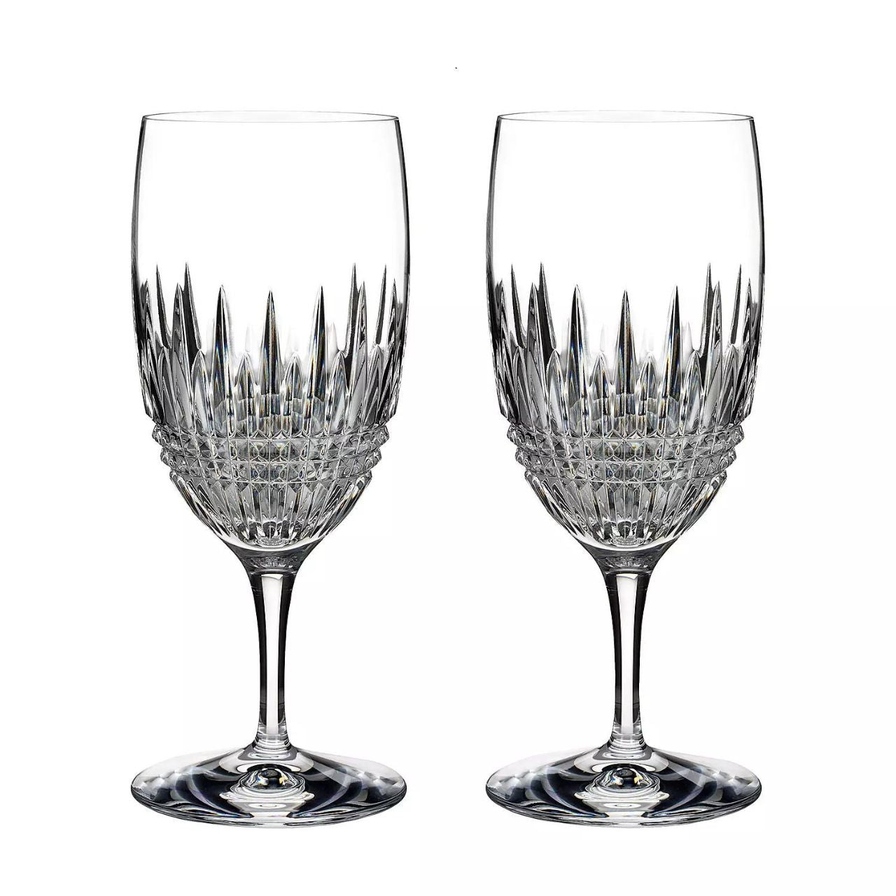 Waterford Crystal Lismore Diamond Essence Iced Beverage Set  Lismore Diamond Essence pairs the contemporary contours of the Essence Collection shapes with the faceted diamond and alternating vertical cuts of the Lismore Diamond pattern for the perfect amount of luxury style.