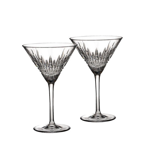 Waterford Crystal Lismore Diamond Martini Glasses Pair  The Lismore Diamond pattern is a strikingly modern reinvention of the Waterford classic: characterized by intricate diamond cuts rendered in radiant fine crystal. The clarity of this radiant Lismore Diamond Martini Glass Pair, ensures that the rich colour of its contents is highlighted beautifully: serving as a feast for the eye as well as the palette.