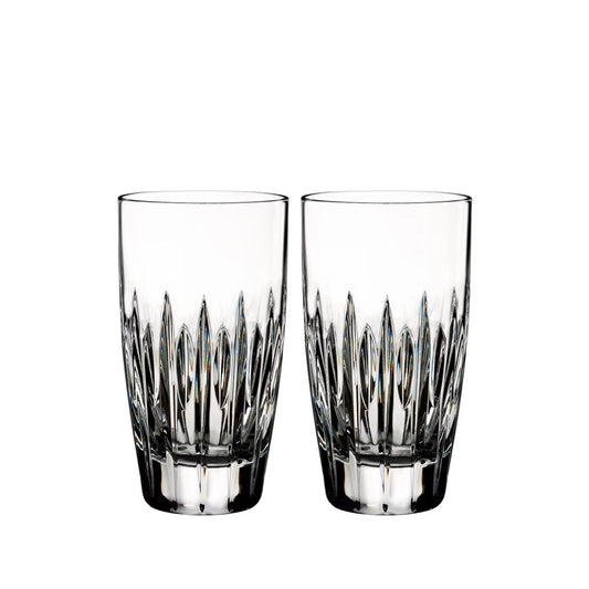 Mara Hiball Pair by Waterford  Waterford Ardan offers the beauty of simplicity with the Mara pattern. Mara is the Irish meaning for sea and is inspired by the wild Atlantic Ocean with long and short deep vertical cuts. The Ardan Mara Hiball Set is perfect for every day use.