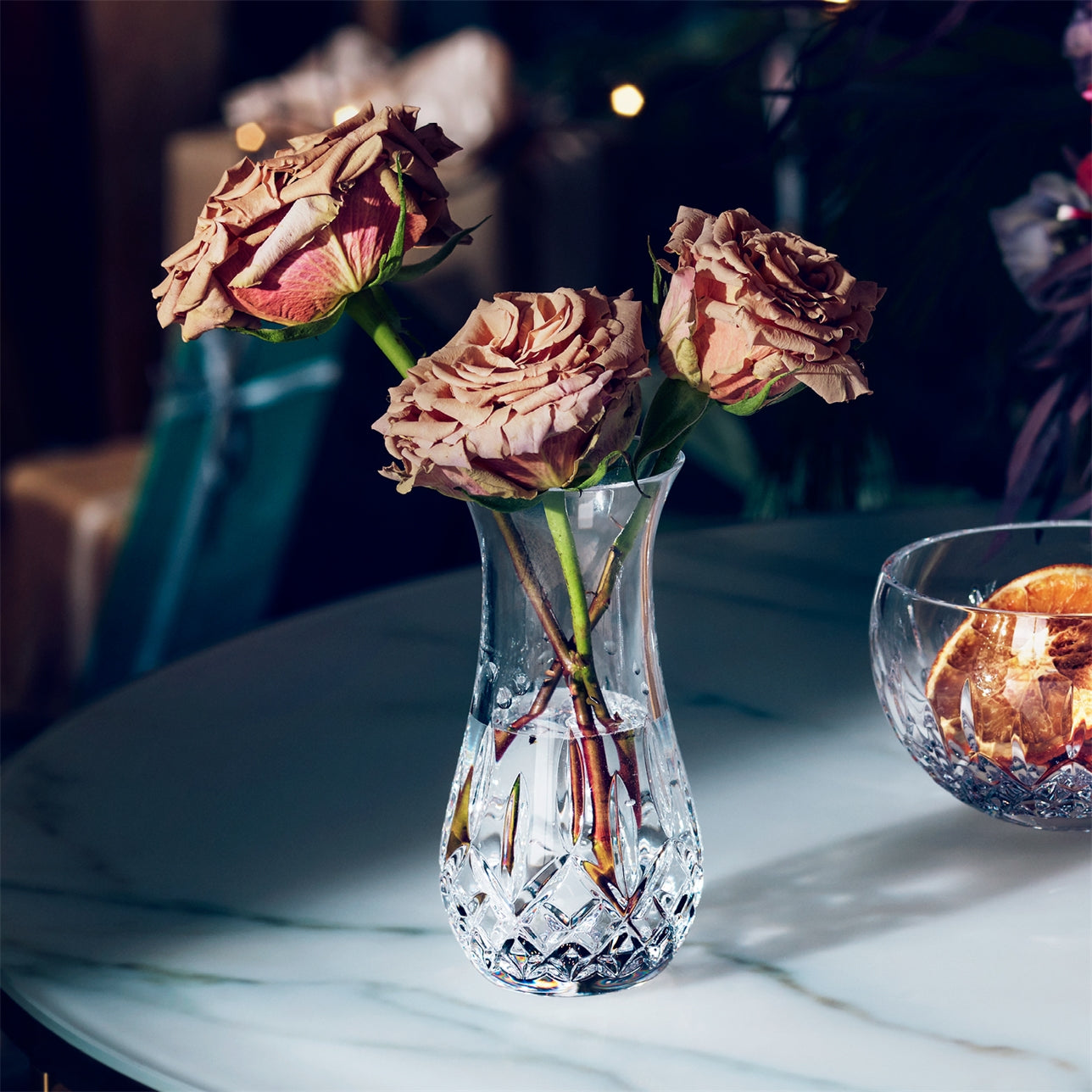 Waterford Giftology Lismore Sugar 6in Bud Vase  The Giftology collection features Waterford's best crystal gifts in compelling gift boxes designed in 5 different eye-catching colour schemes with opulent gold touches.