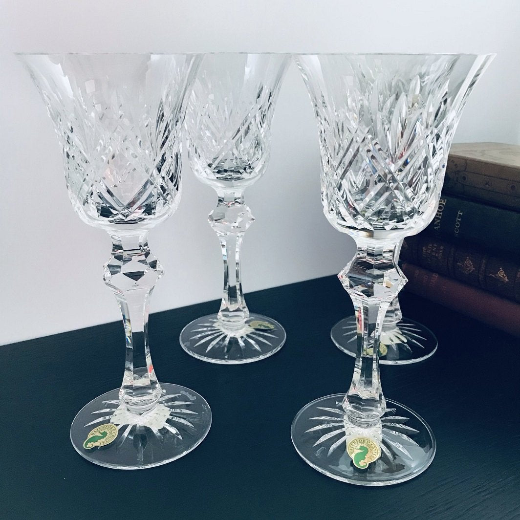 Waterford Crystal Kilkeary Claret Glass  The Kilkeary stemware pattern was designated as "Special Order Pattern", very rare pattern.