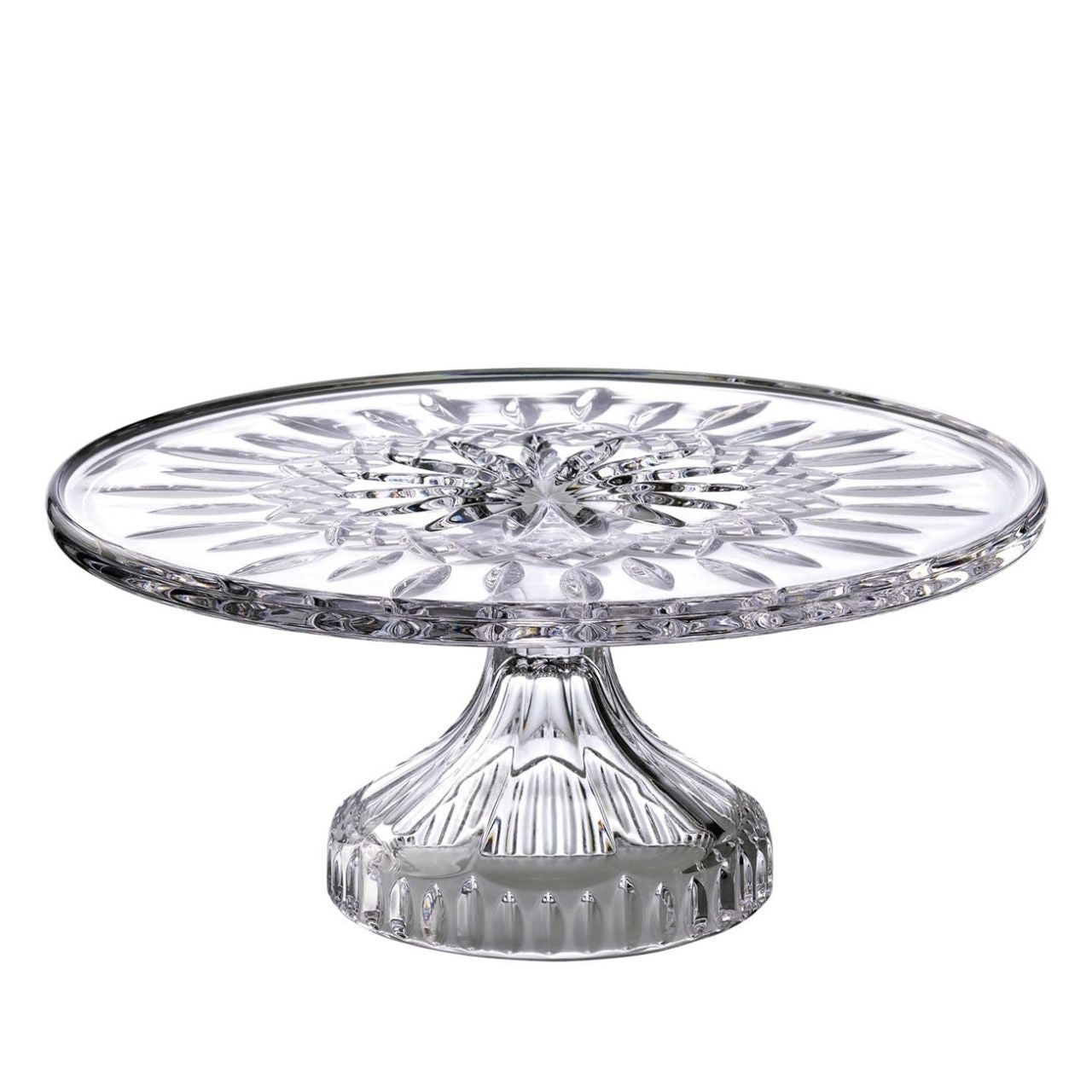 Waterford Crystal Lismore Cake Plate  Featuring the iconic Lismore pattern, the Lismore Gift Bar Collection is inspired by the rich heritage of Ireland with pieces designed to be used and enjoyed. The Lismore Cake Plate 11 inch is perfect for serving up delicious cakes, sandwiches and biscuits.