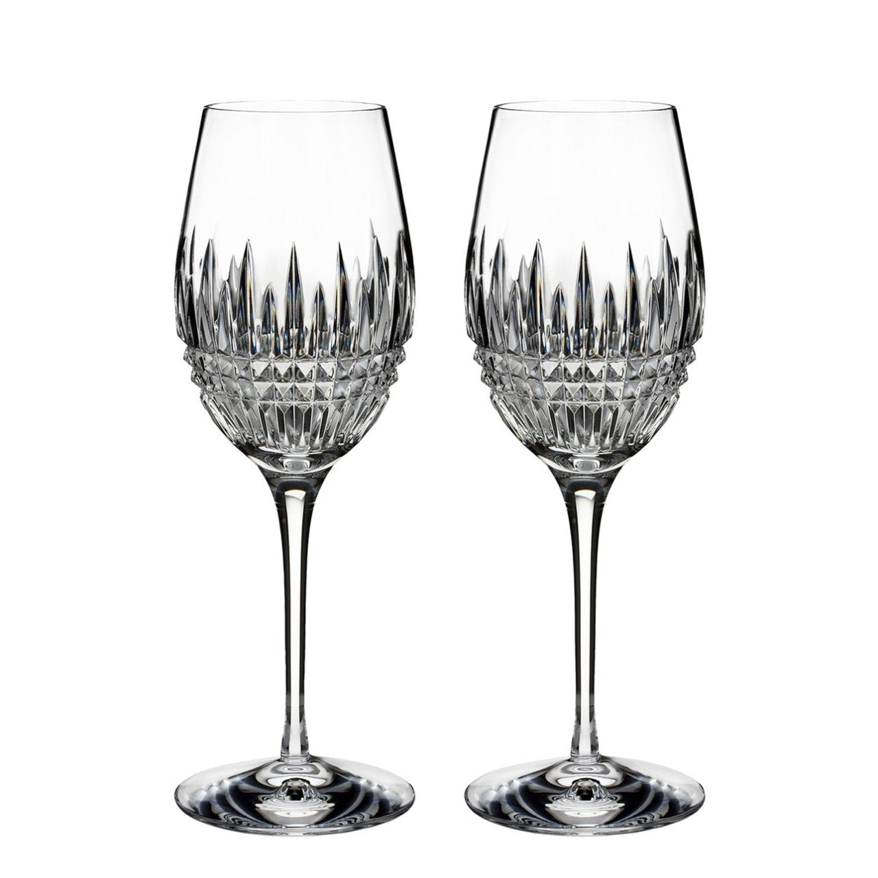 Waterford Lismore Diamond Essence Wine Pair  This classic Lismore Diamond Essence Wine Pair from Waterford offer the perfect serve for your favourite wine. 