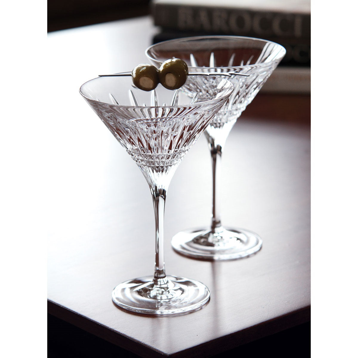 Waterford Crystal Lismore Diamond Martini Glasses Pair  The Lismore Diamond pattern is a strikingly modern reinvention of the Waterford classic: characterized by intricate diamond cuts rendered in radiant fine crystal. The clarity of this radiant Lismore Diamond Martini Glass Pair, ensures that the rich colour of its contents is highlighted beautifully: serving as a feast for the eye as well as the palette.
