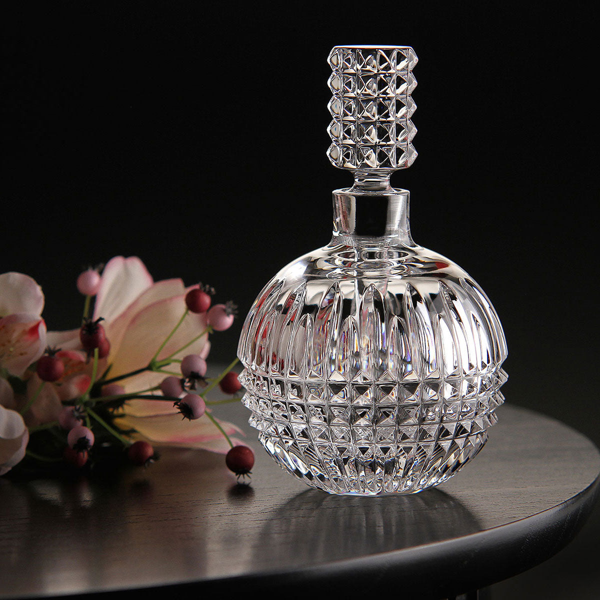 Waterford Crystal Lismore Diamond Perfume Bottle Tall  By Waterford Crystal, Unique, feminine gifts for the nightstand or dressing table. These beautiful crystal bedside essentials feature the distinctive Lismore Diamond cutting pattern perfect for birthdays, showers or thoughtful remembrance.