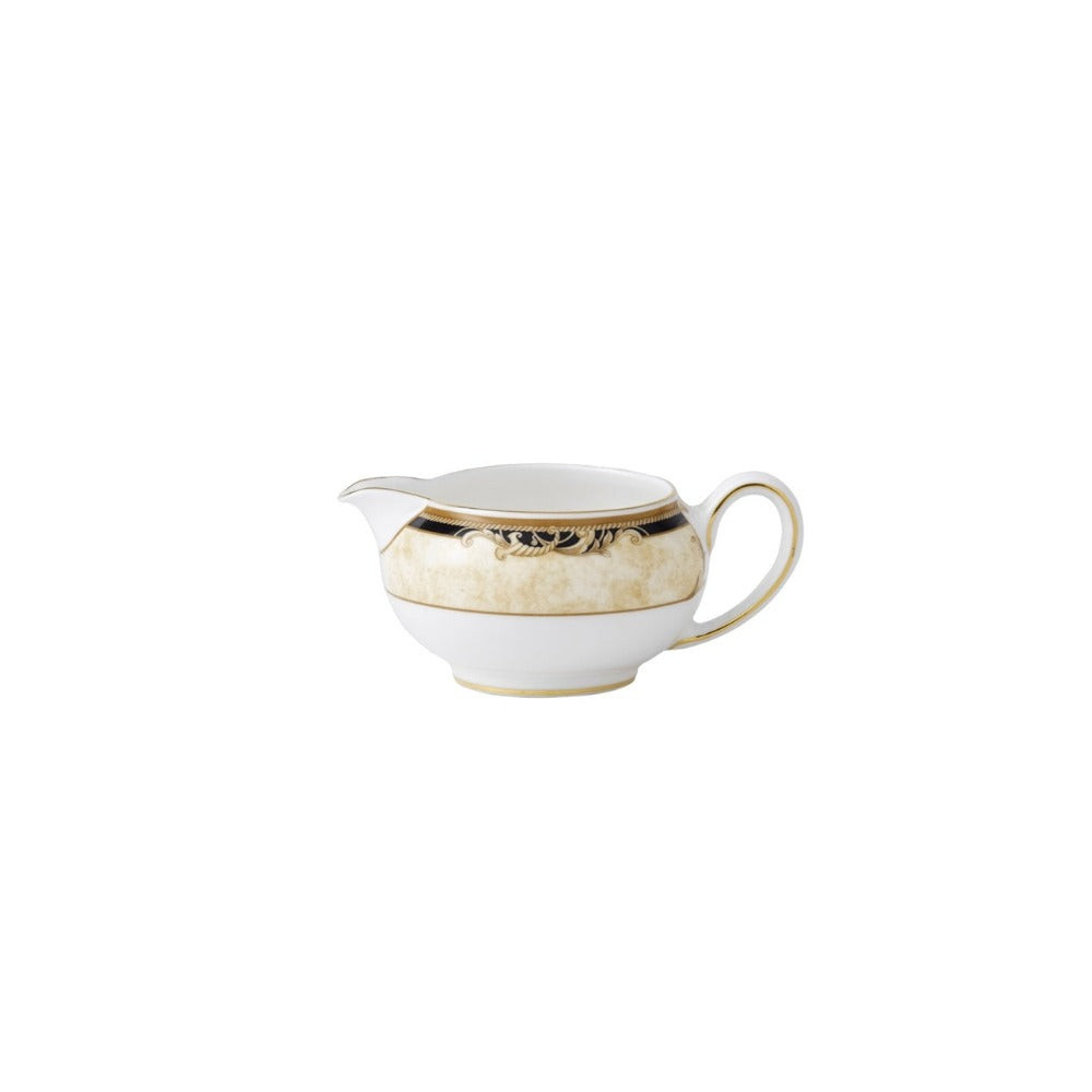 Cornucopia Milk / Cream Jug by Wedgwood  Wedgwood Cornucopia Cream Jug - Inspired by the mythical 'Horn of Plenty,' the Cornucopia collection is characterized by designs featuring legendary creatures like unicorns and satyrs.