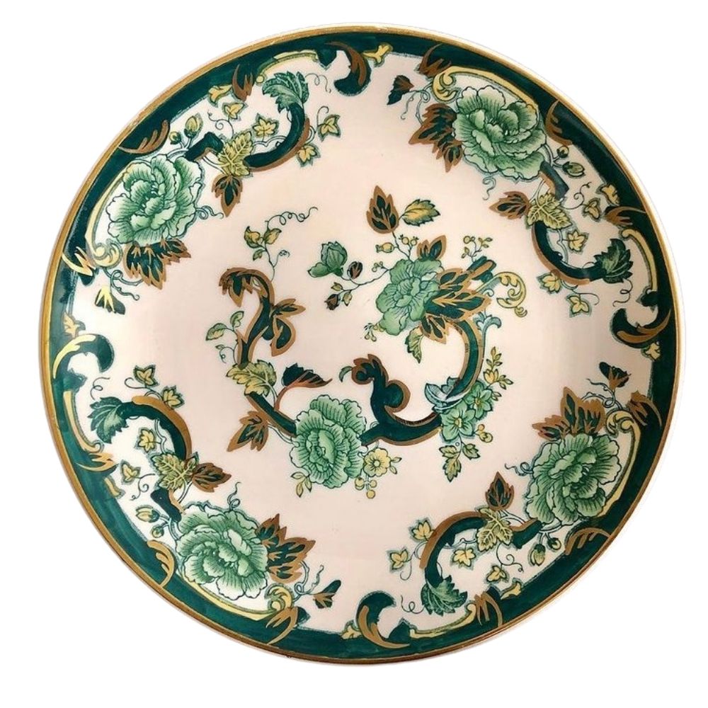 Masons Chartreuse Dinner Plate 27 cm  Made in England by the famous Mason's company, this plate is a superb example of the art in marrying eastern design to English craftsmanship.