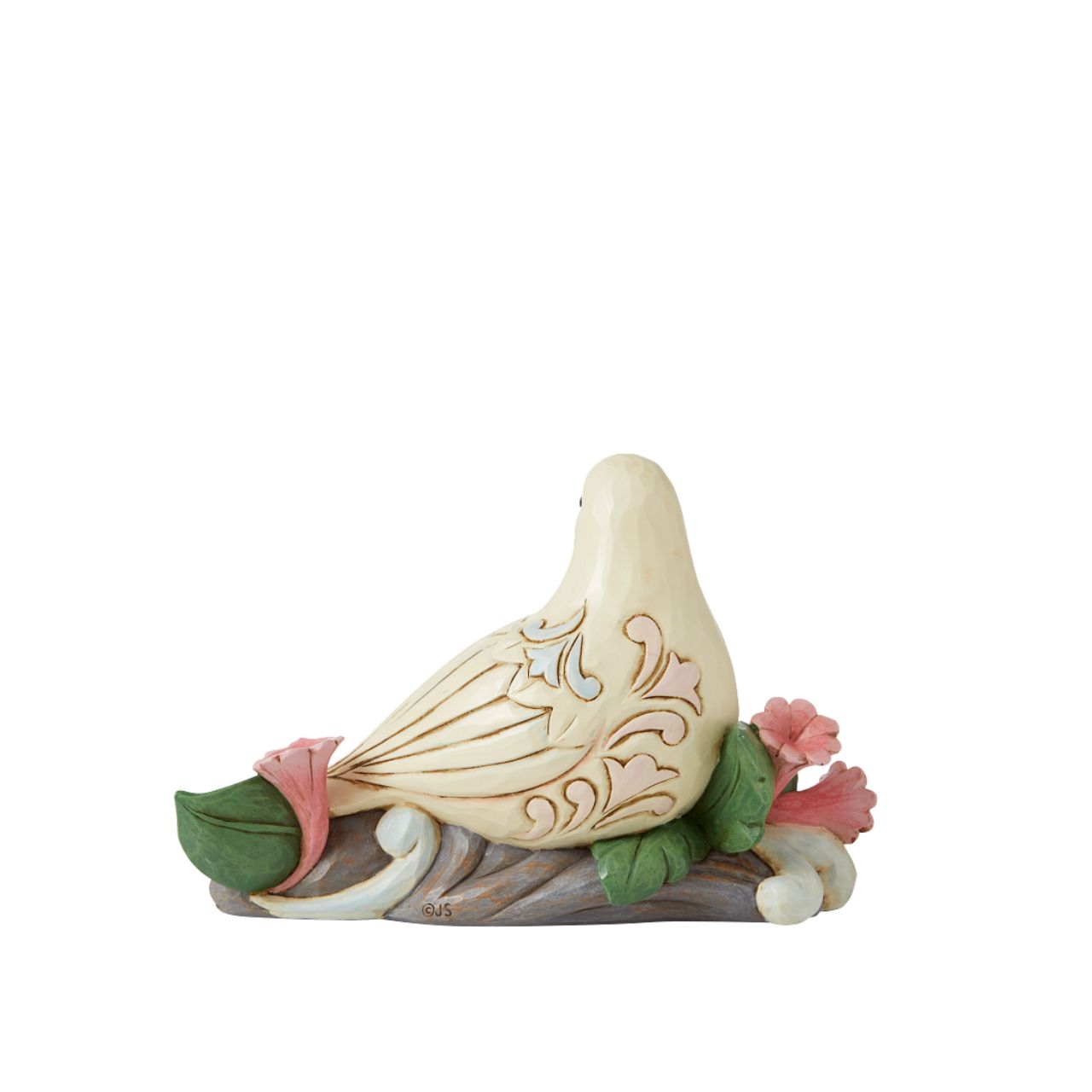 Jim Shore White Dove Figurine  "Peaceful Messenger" Birds are always a delight to watch. With alluring plumage and peaceful posture, they're often thought of as good omens and symbols of freedom. A Baltimore Oriole is the star of this Jim Shore piece, mesmerizing the eye with it's commanding presence.