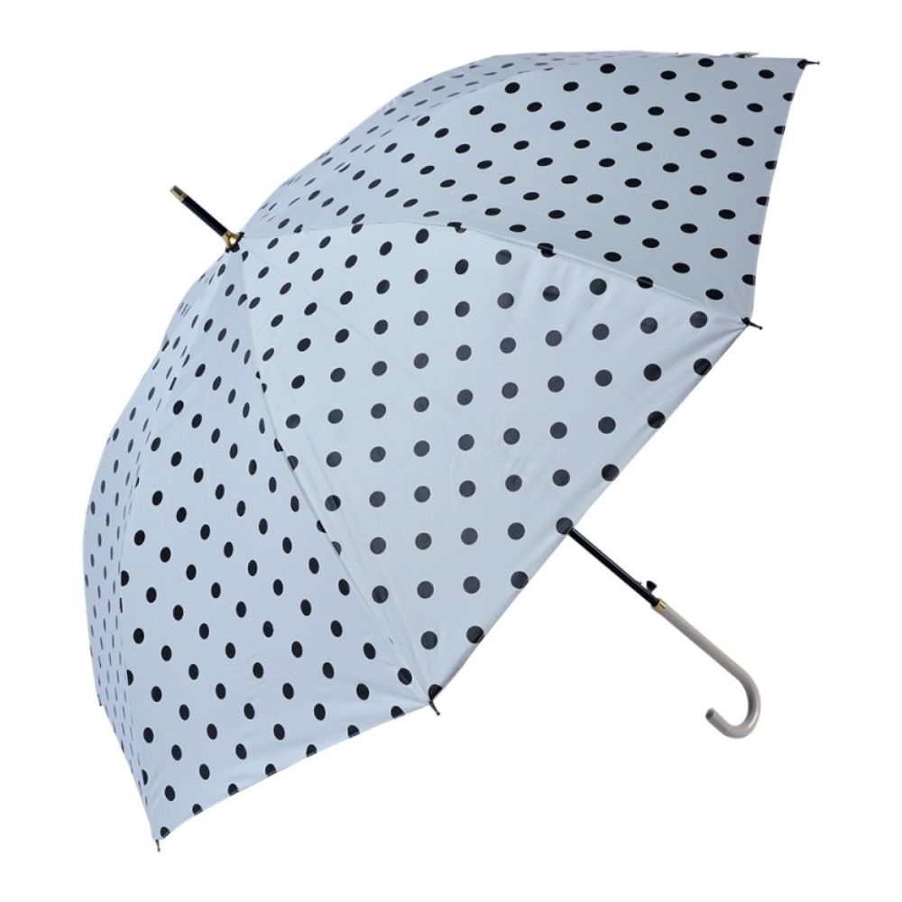 Umbrella White With Black Polka Dots