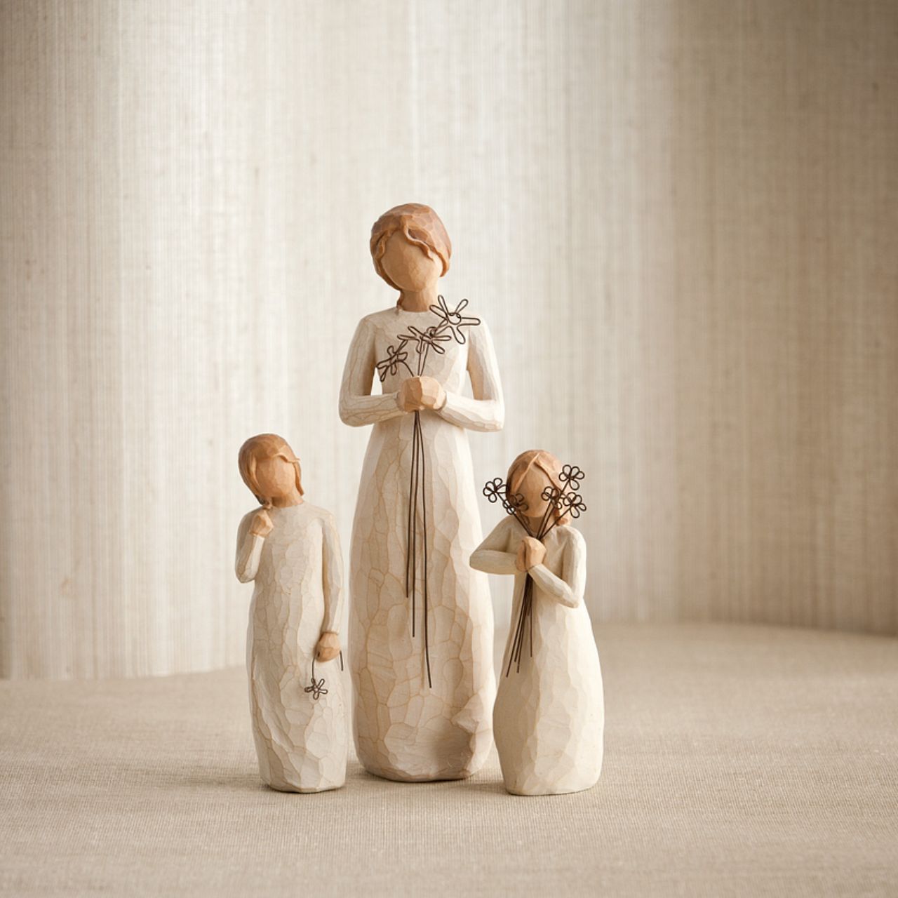 Willow Tree Friendship  Willow Tree is an intimate line of figurative sculptures representing sentiments of love, closeness, healing, courage, hope...all the emotions we encounter in life. Artist Susan Lordi hand carves the original of each Willow Tree sculpture.