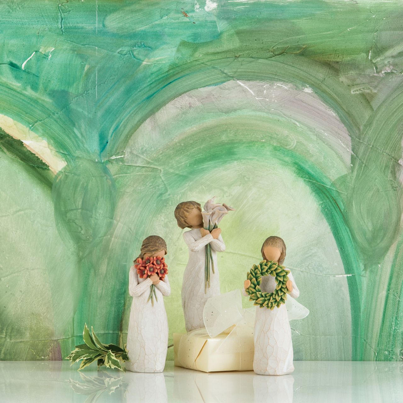 Magnolia by Willow Tree - A gathering of blessings  "I like the double meaning of the word 'gathering'... of materials to form into a wreath, or gathering together with friends and family.