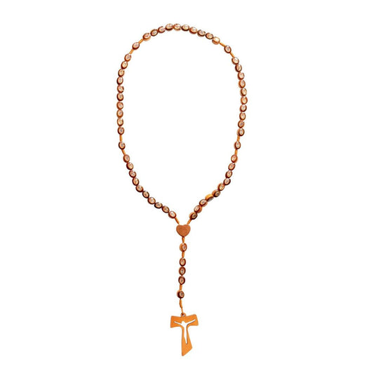 Wooden Saints of Ireland Style Rosary Beads in box