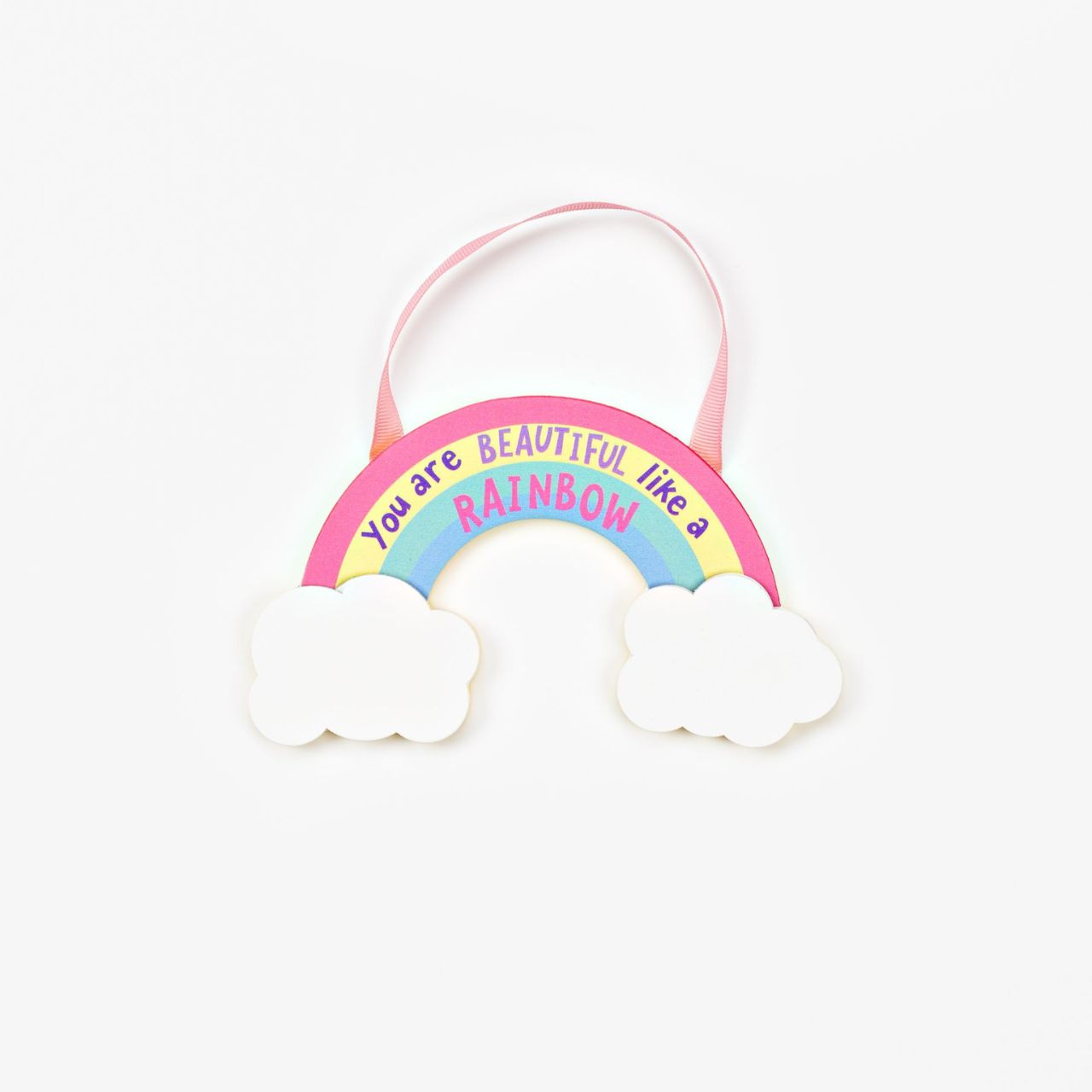 Rainbow Hanging Plaque - You Are Beautiful  Want to cheer someone up? Then why not gift someone in your life with this bright, uplifting and CHEERFUL rainbow plaque.